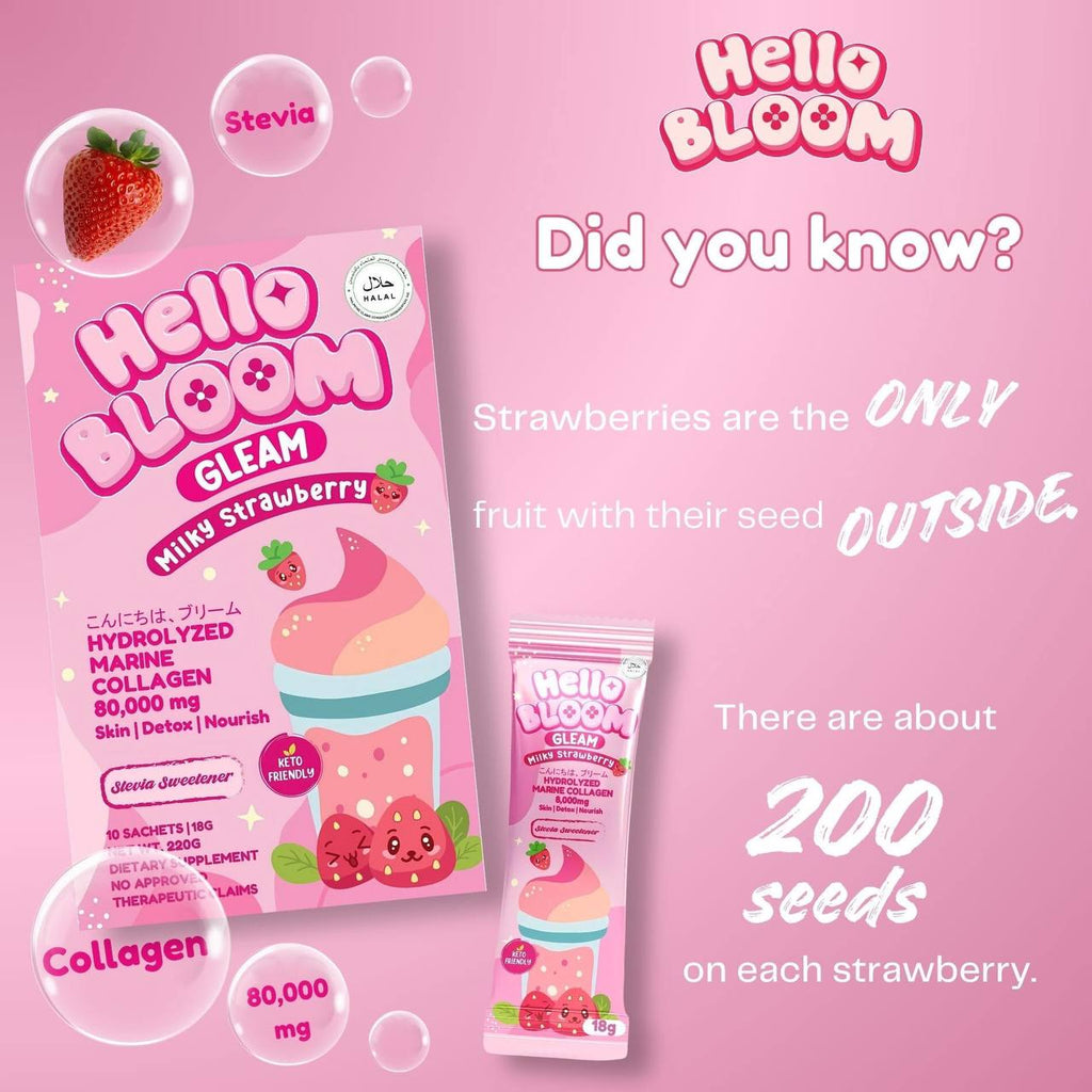 HELLO BLOOM Gleam Milky Melon & Strawberry