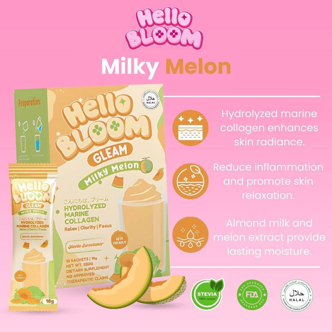 HELLO BLOOM Gleam Milky Melon & Strawberry