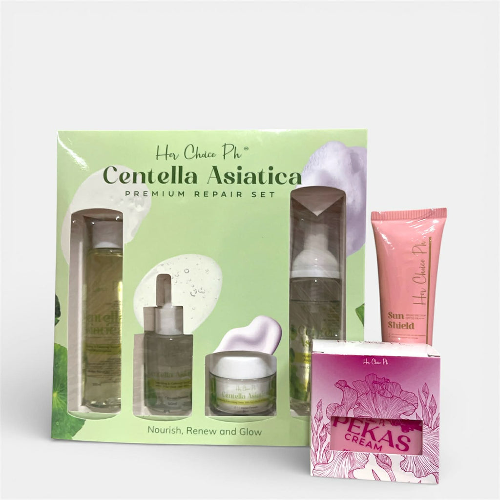 HER CHOICE PH Glassy Set (Centella Set + Pekas Cream + Sunshield SPF 50)