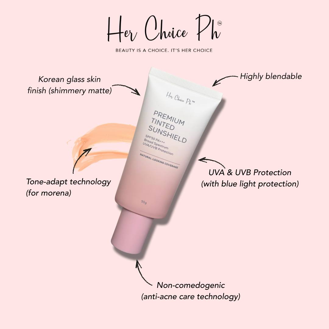 Her Choice PH Premium Sunshield Duo SPF 50 (Tinted + Non-Tinted)