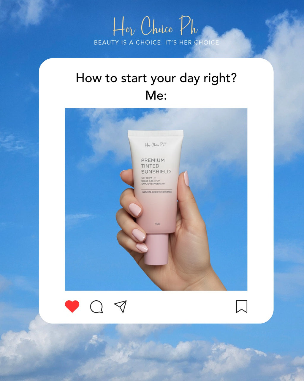 Her Choice PH Premium Sunshield Duo SPF 50 (Tinted + Non-Tinted)