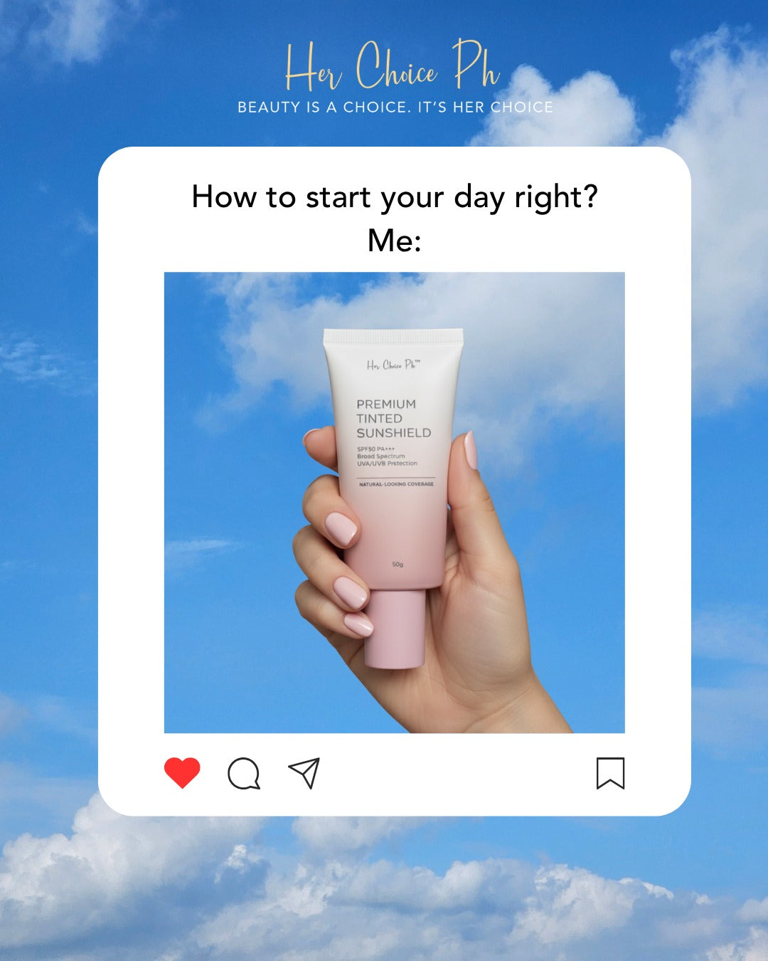 Her Choice PH Premium Sunshield Duo SPF 50 (Tinted + Non-Tinted)