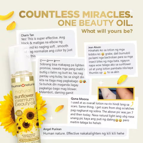 Human Nature Sunflower Premium Beauty Oil- 25 Beauty Miracles from Head to Toe