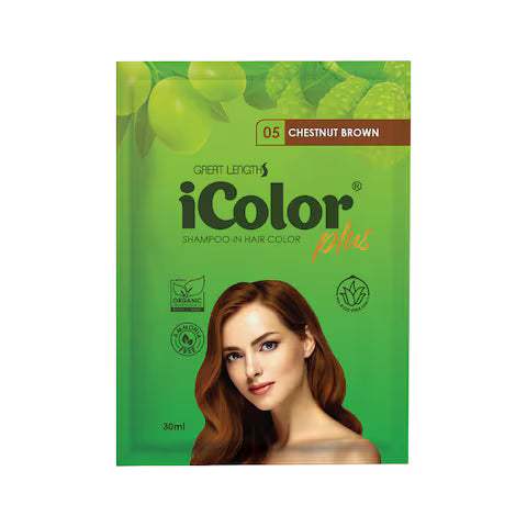 ICOLOR Plus Shampoo Dye 2 For Hue 30ml - (Dark Brown, Medium Brown, Chestnut Brown) 30ml