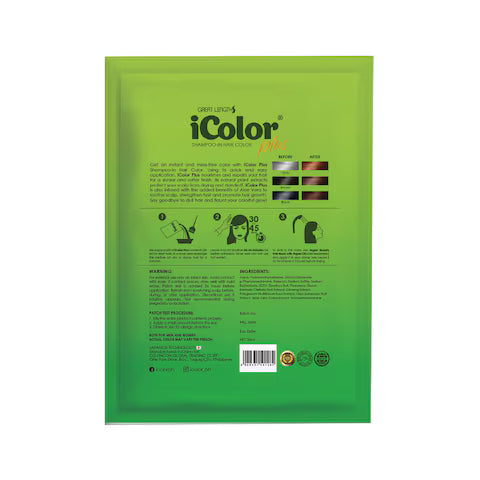 ICOLOR Plus Shampoo Dye 2 For Hue 30ml - (Dark Brown, Medium Brown, Chestnut Brown) 30ml