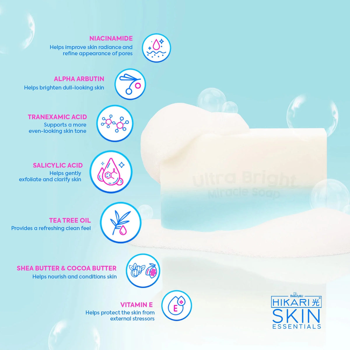 Hikari Skin Essentials Ultra Bright Miracle Soap 75g