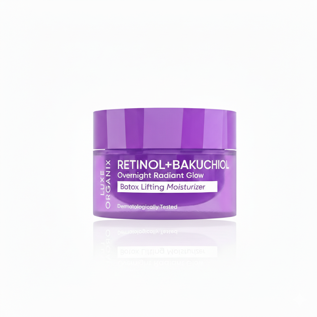 LUXE ORGANIX Retinol + Bakuchiol Overnight Radiant Glow Botox Lifting Moisturizer 50g