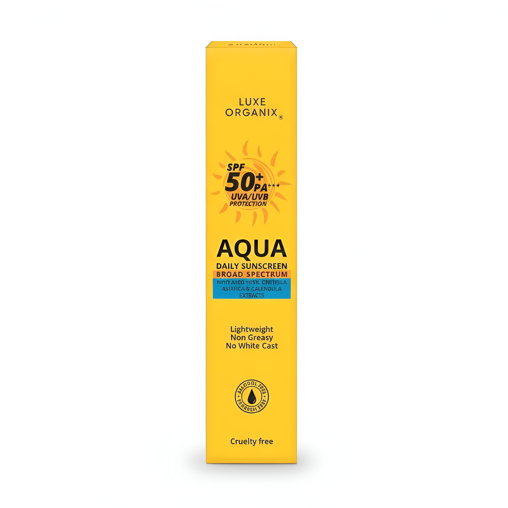 LUXE ORGANIX Aqua Daily Sunscreen UVA/UVB Protection SPF 50+ PA+++ 50ML