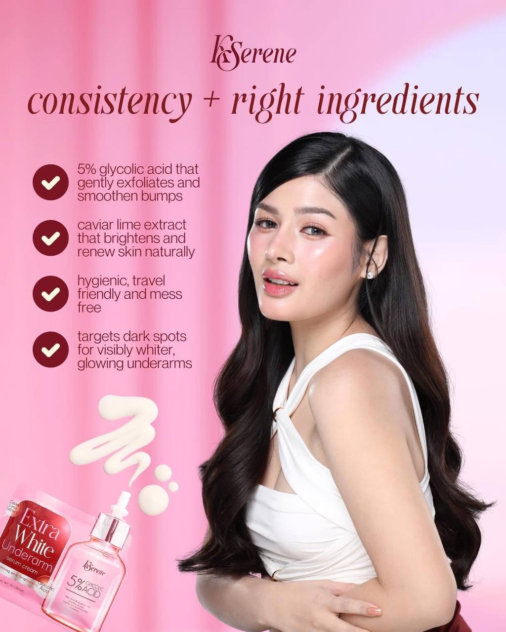 KSERENE Extra White Underarm Serum Cream 30g