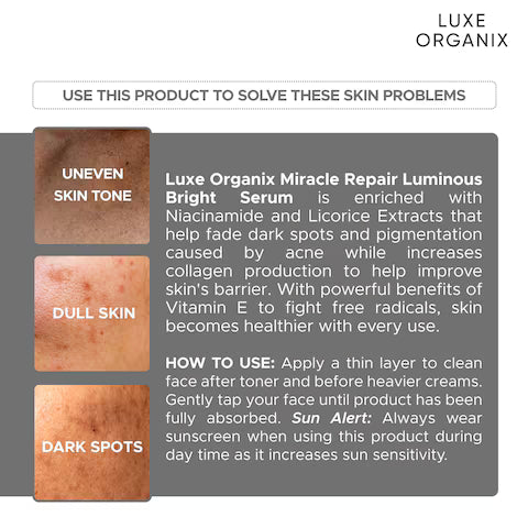 LUXE ORGANIX Miracle Repair Luminous Bright Serum (30ml)