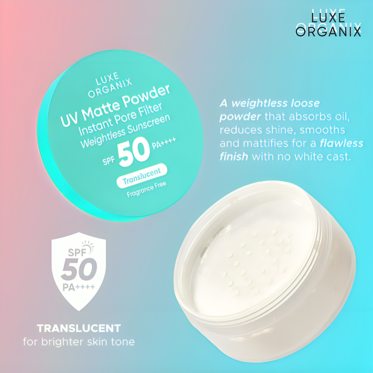 LUXE ORGANIX UV Matte Powder Instant Pore Filter SPF 50 PA++++