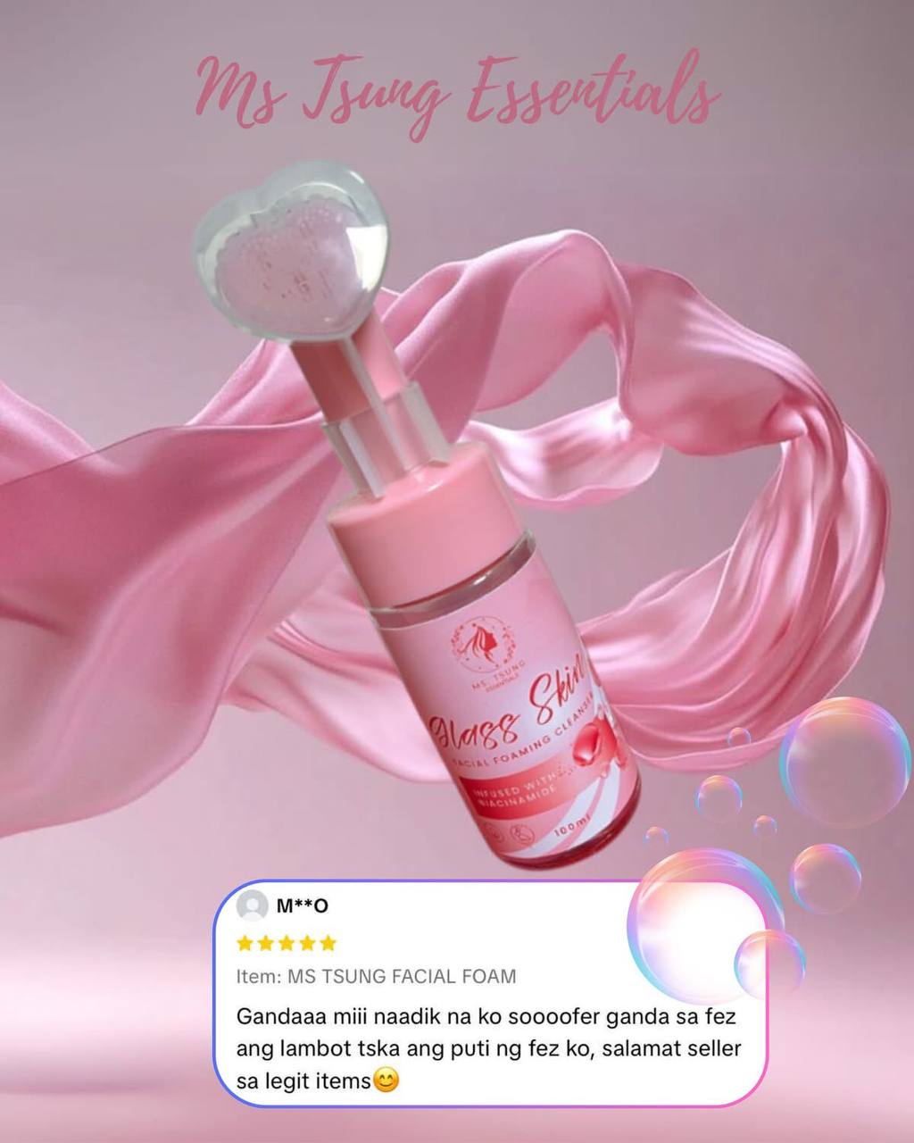 MS. TSUNG ESSENTIALS Glass Skin Facial Foaming Cleanser