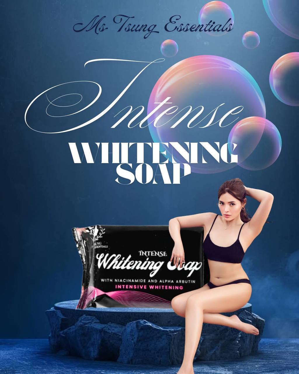 MS. TSUNG ESSENTIALS Intense Whitening Soap with Niacinamide & Alpha Arbutin