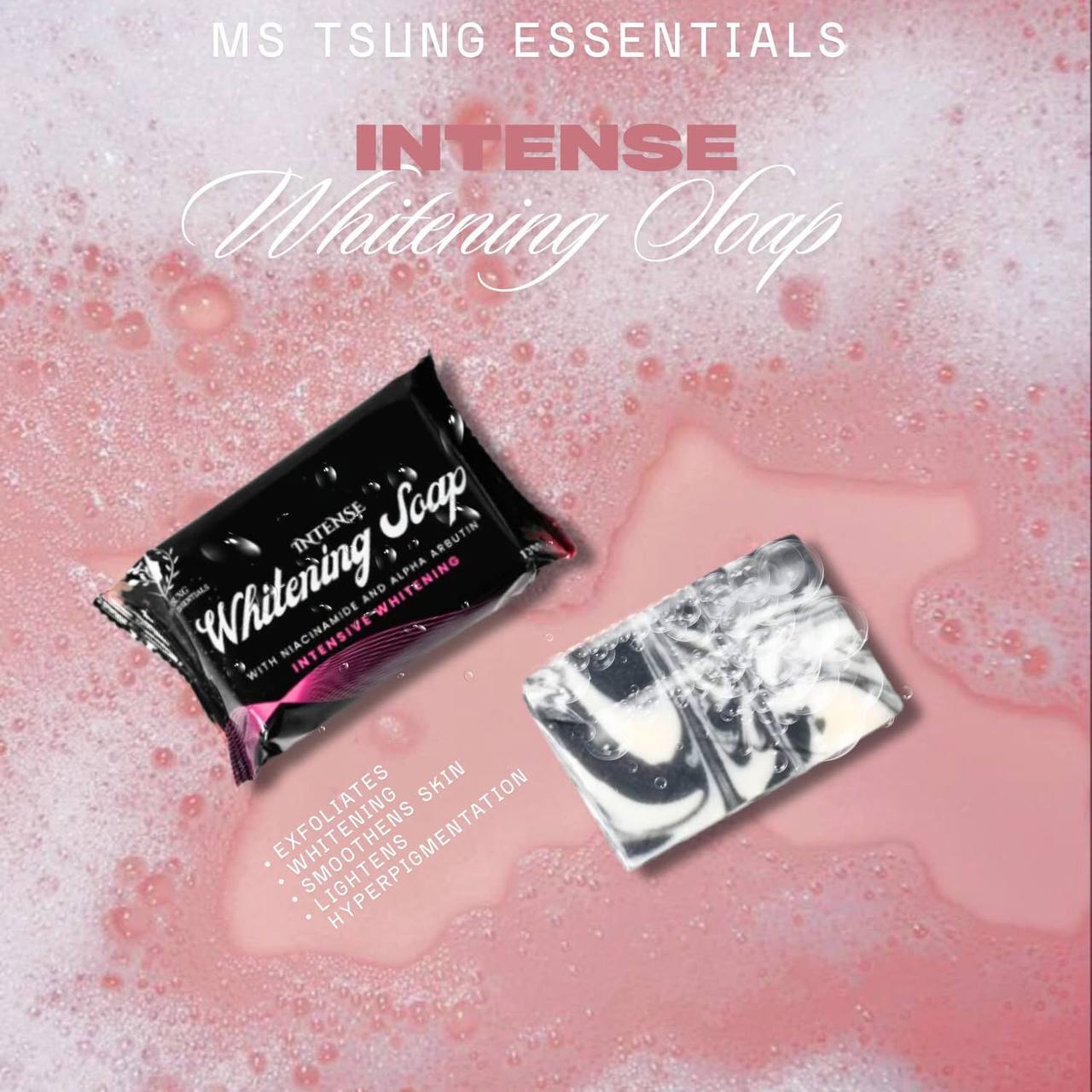 MS. TSUNG ESSENTIALS Intense Whitening Soap with Niacinamide & Alpha Arbutin