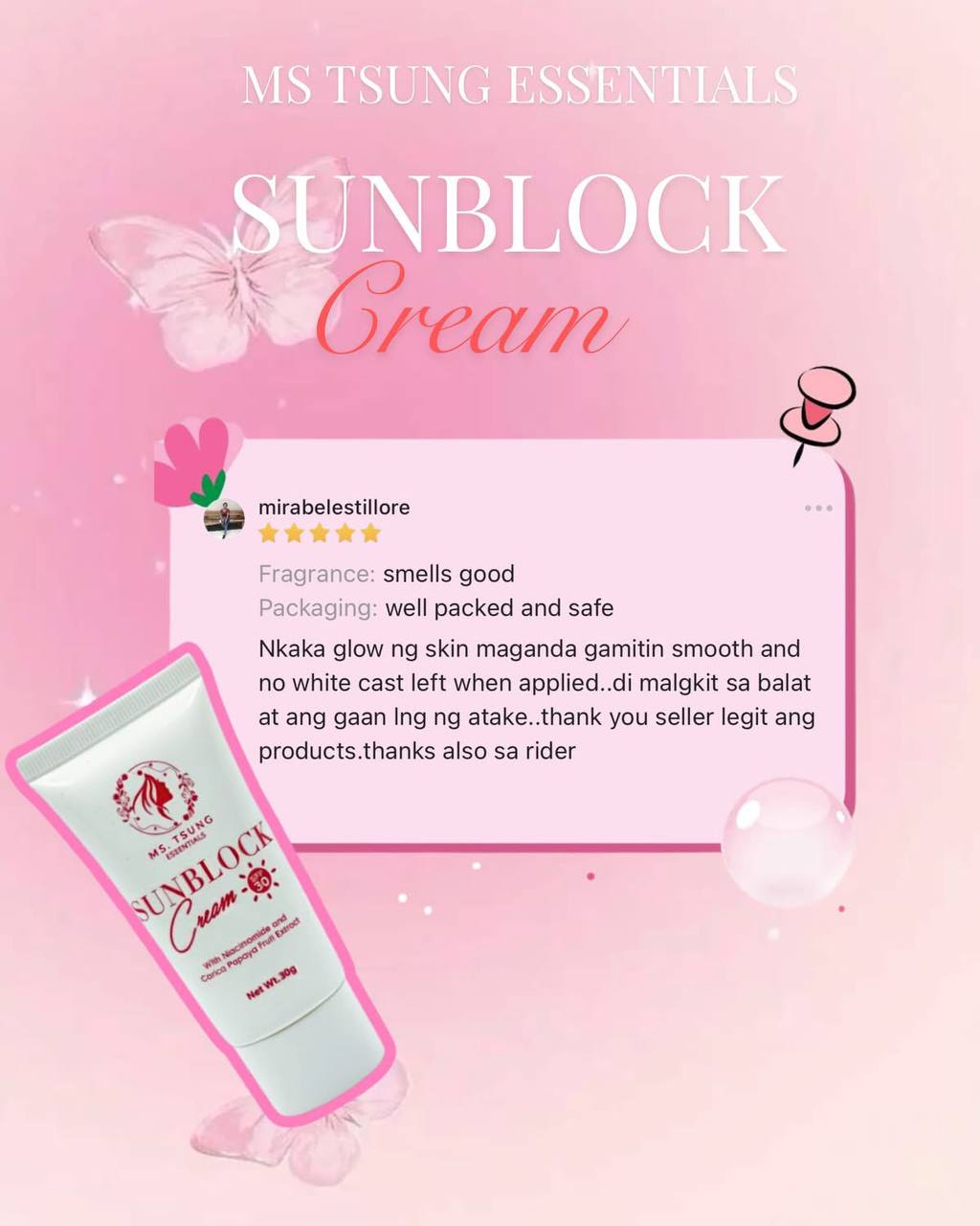 MS. TSUNG ESSENTIALS Luminous Sunblock Cream SPF 30