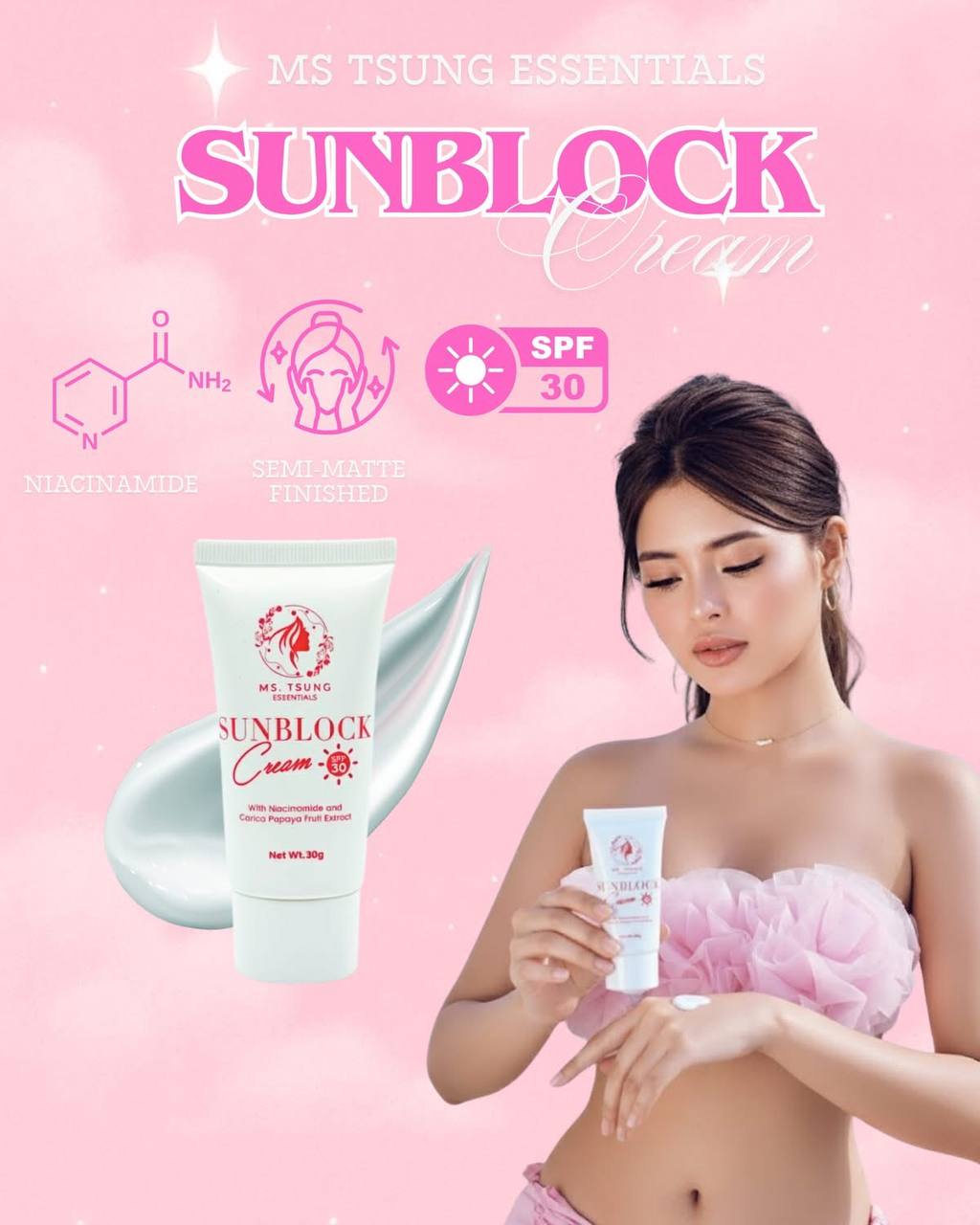MS. TSUNG ESSENTIALS Luminous Sunblock Cream SPF 30