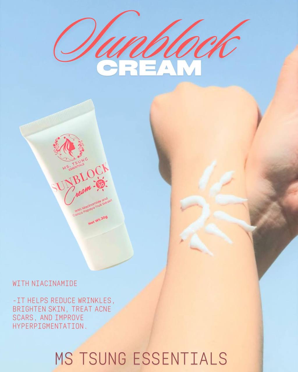 MS. TSUNG ESSENTIALS Luminous Sunblock Cream SPF 30