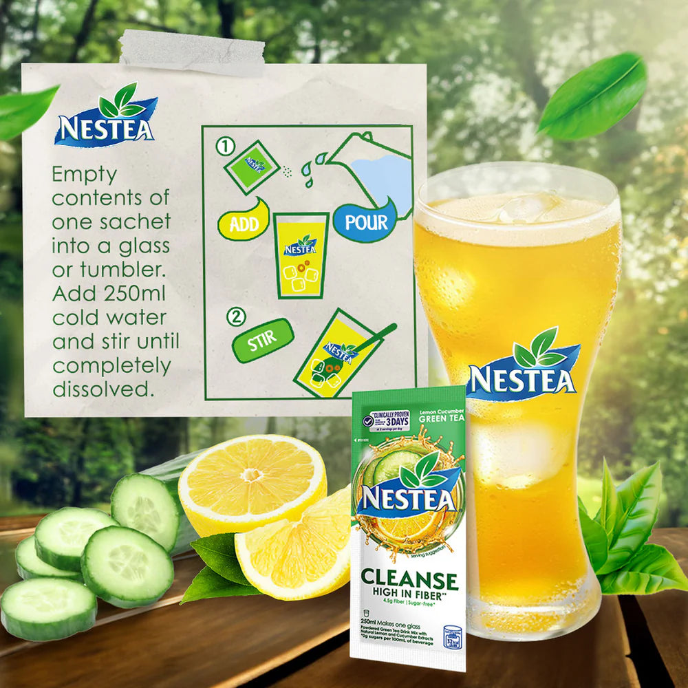 NESTEA CLEANSE Lemon Cucumber Powdered Green Tea with Fiber