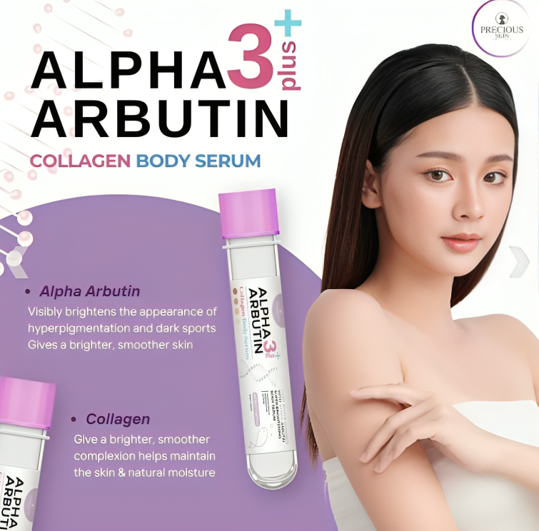 PRECIOUS SKIN VIOLET Alpha Arbutin 3Plus Collagen Body Serum Ampule