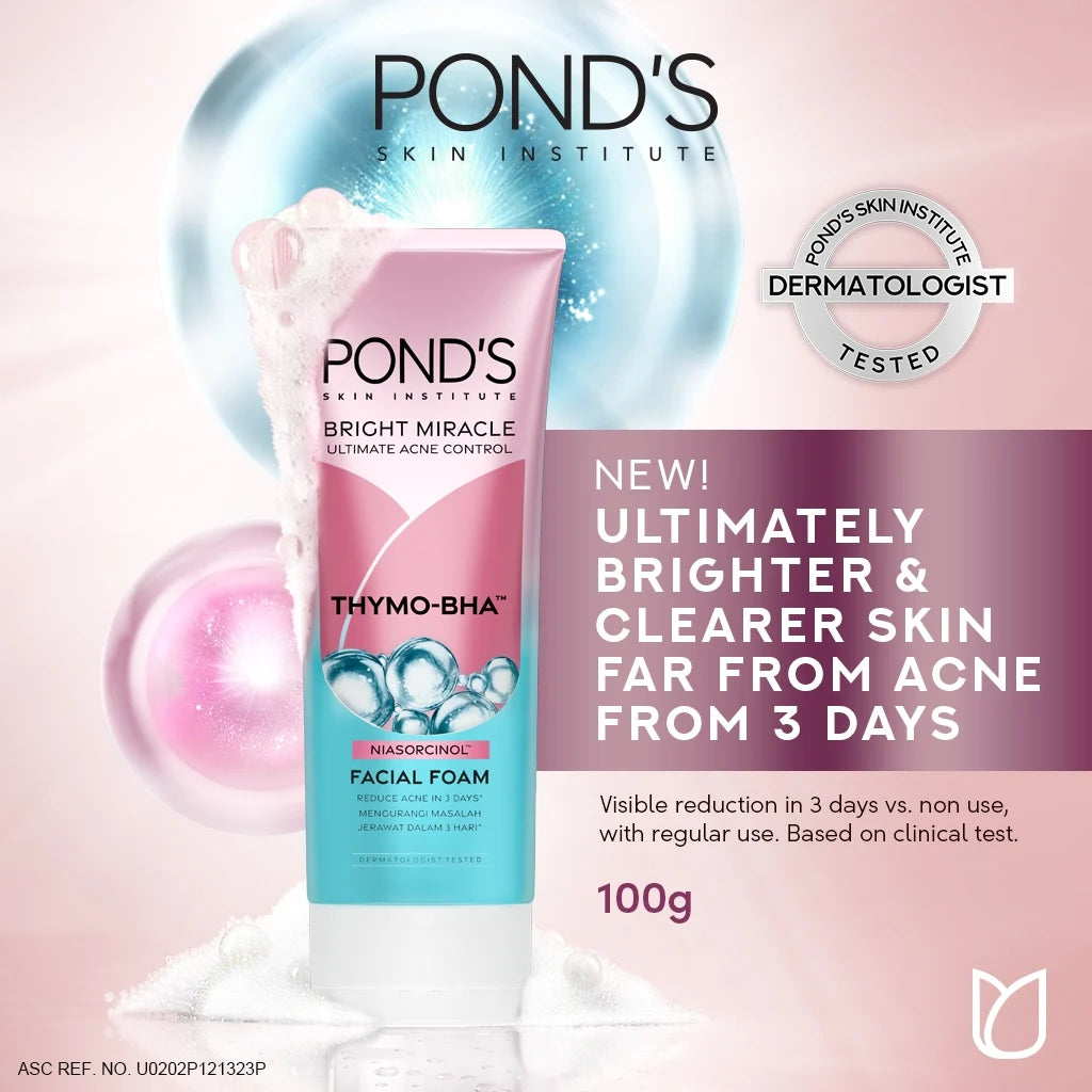 PONDS Bright MIracle Thymo BHA Acne Control Facial Wash 100g