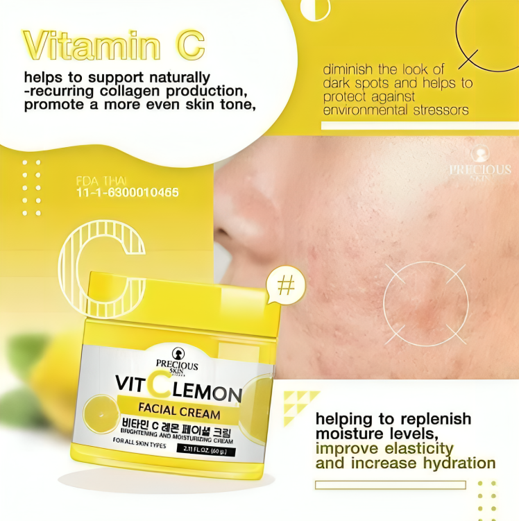 PRECIOUS SKIN Thailand Vit C Lemon Facial Cream