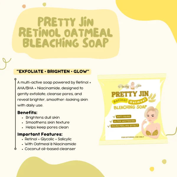 Pretty Jin Retinol Oatmeal Bleaching Soap