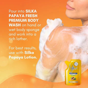 Silka Papaya Fresh Premium Body Wash 450ml