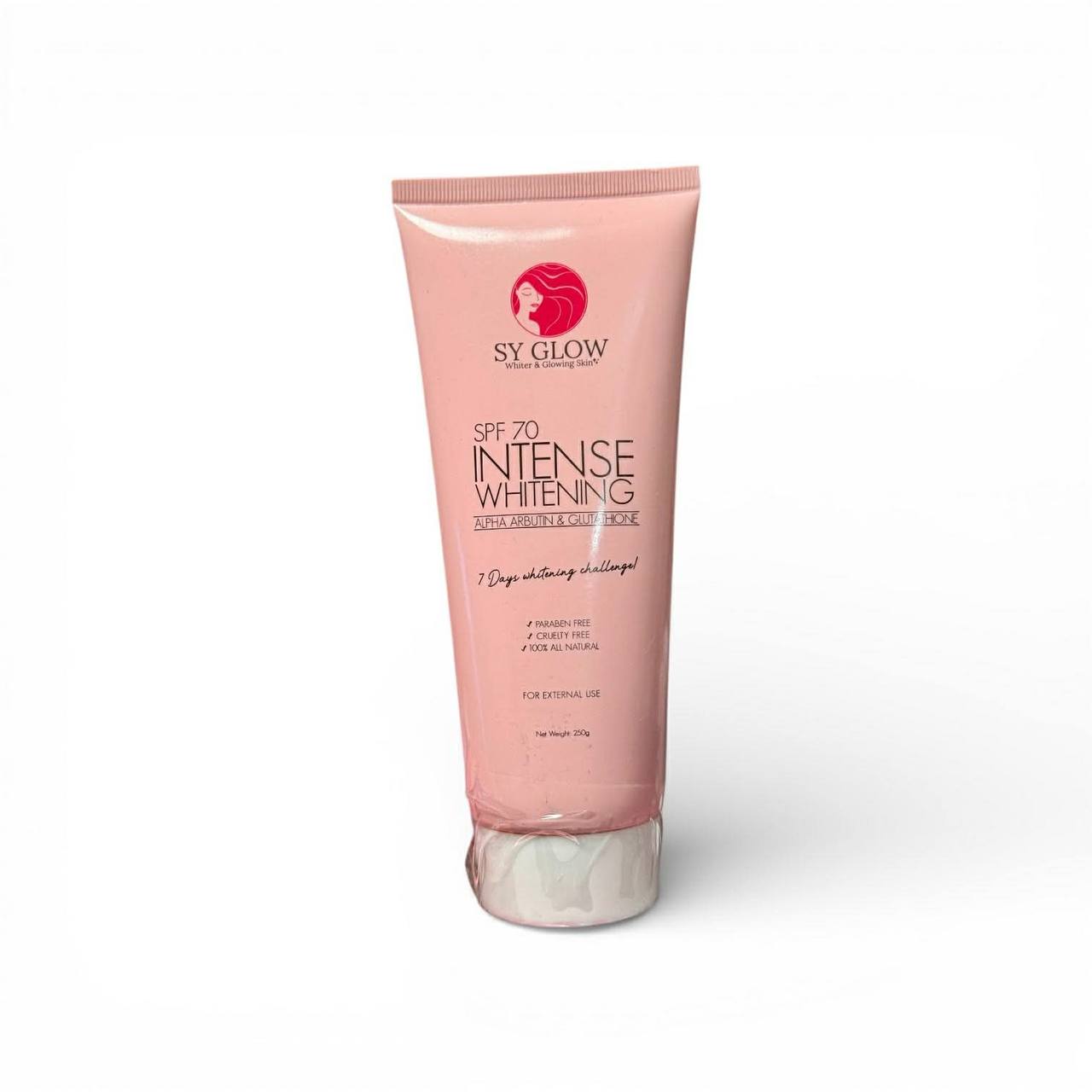 SY GLOW Intense Whitening Lotion SPF 70 with Alpha Arbutin & Glutathione