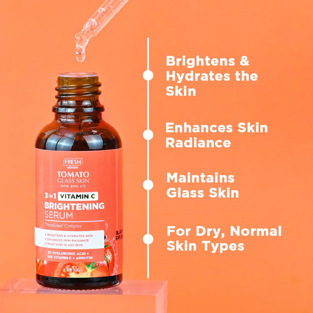 FRESH SKINLAB Tomato Glass Skin 3-in-1 Vitamin C Brightening Serum 30ml