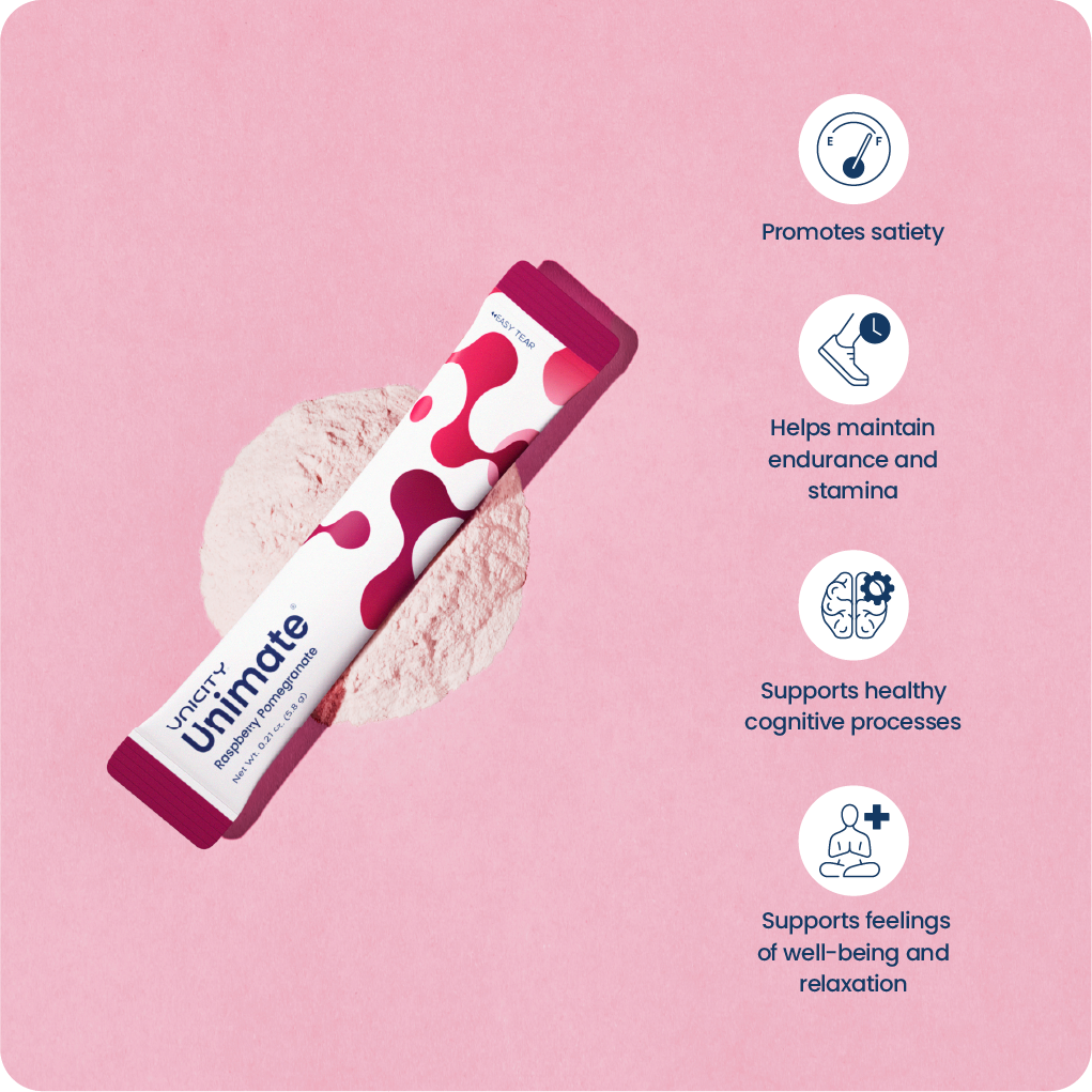 Unicity Unimate - Lemon , Lemon Ginger & Raspberry Pomegranate Flavor
