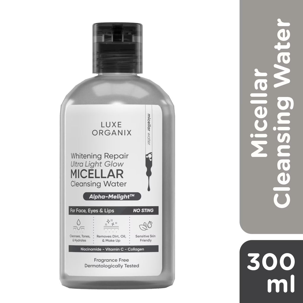 LUXE ORGANIX Whitening Repair Ultra Light Glow Micellar Cleansing Water 300ml