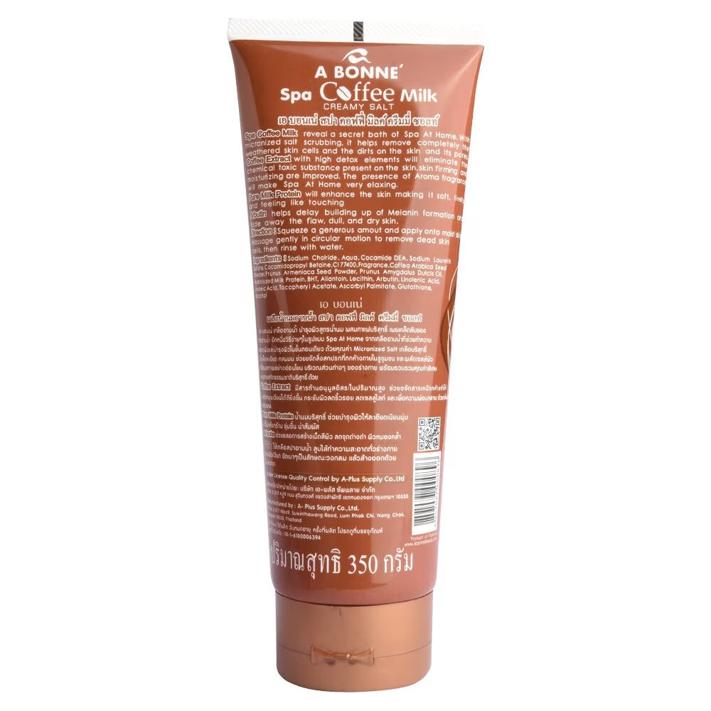 A BONNE Spa Coffee Milk Creamy Spa Detox Body Scrub