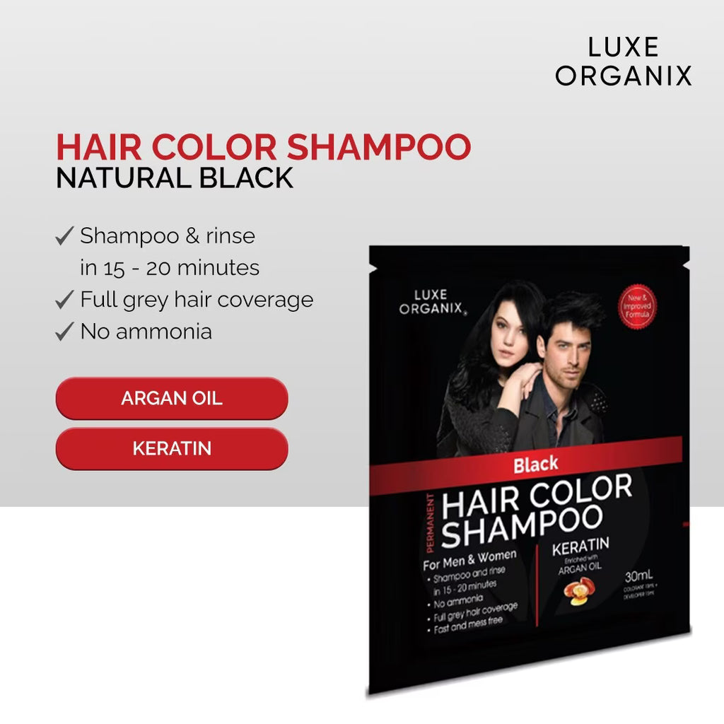 Luxe Organix Permanent Hair Color Shampoo 30ml
