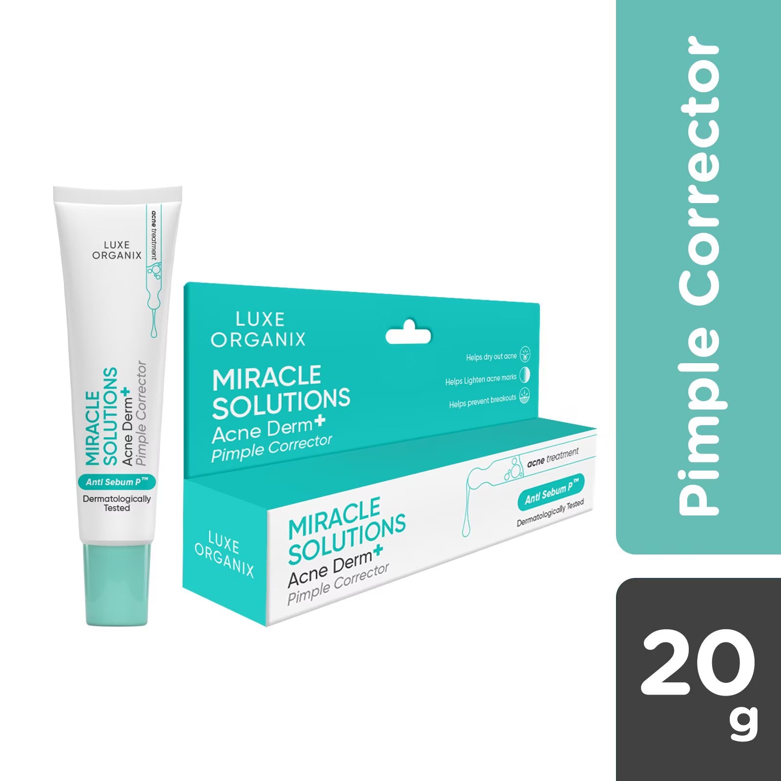 LUXE ORGANIX Miracle Solutions Acne Derm Pimple Corrector 20g
