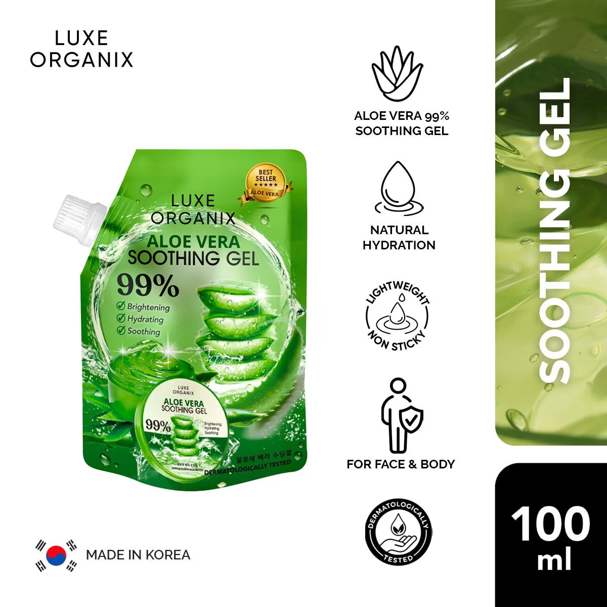 LUXE ORGANIX Aloe Vera Soothing Gel 100ml