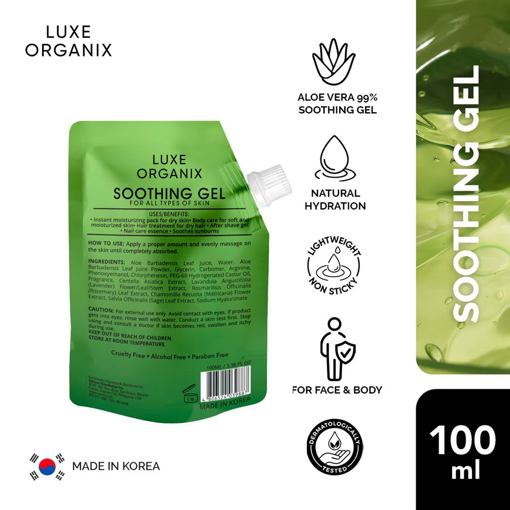 LUXE ORGANIX Aloe Vera Soothing Gel 100ml
