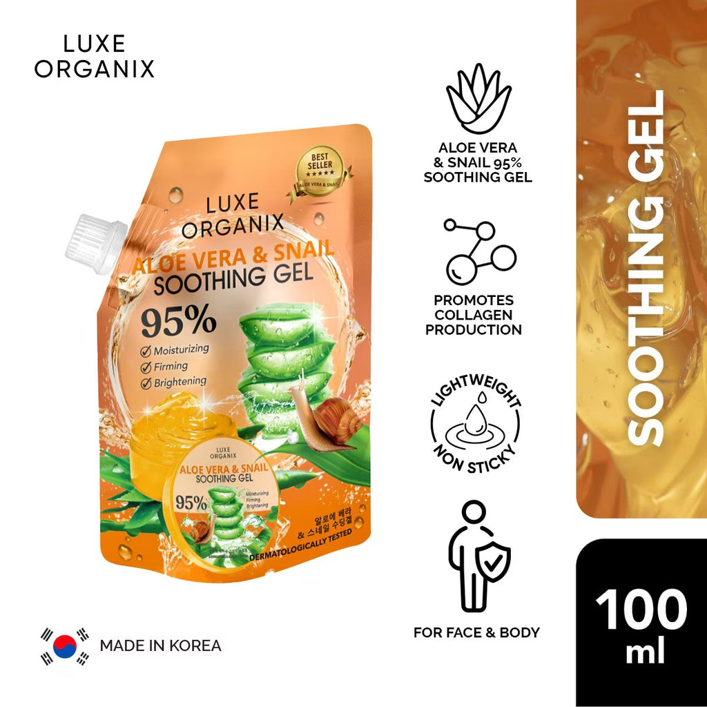 Luxe Organix Aloe Vera & Snail Soothing Gel 100ml