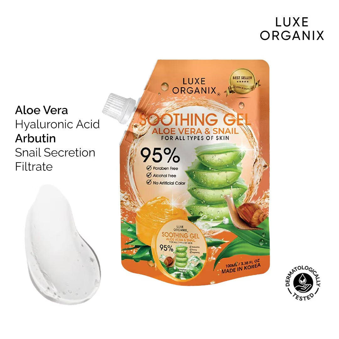 Luxe Organix Aloe Vera & Snail Soothing Gel 100ml