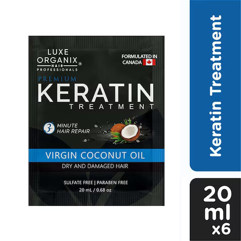 LUXE ORGANIX Keratin Treatment Virgin Coconut Oil 20ml 6s
