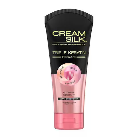 Cream Silk Triple Keratin Rescue - Ultimate Straight & Repair Shine Conditioner 340ml