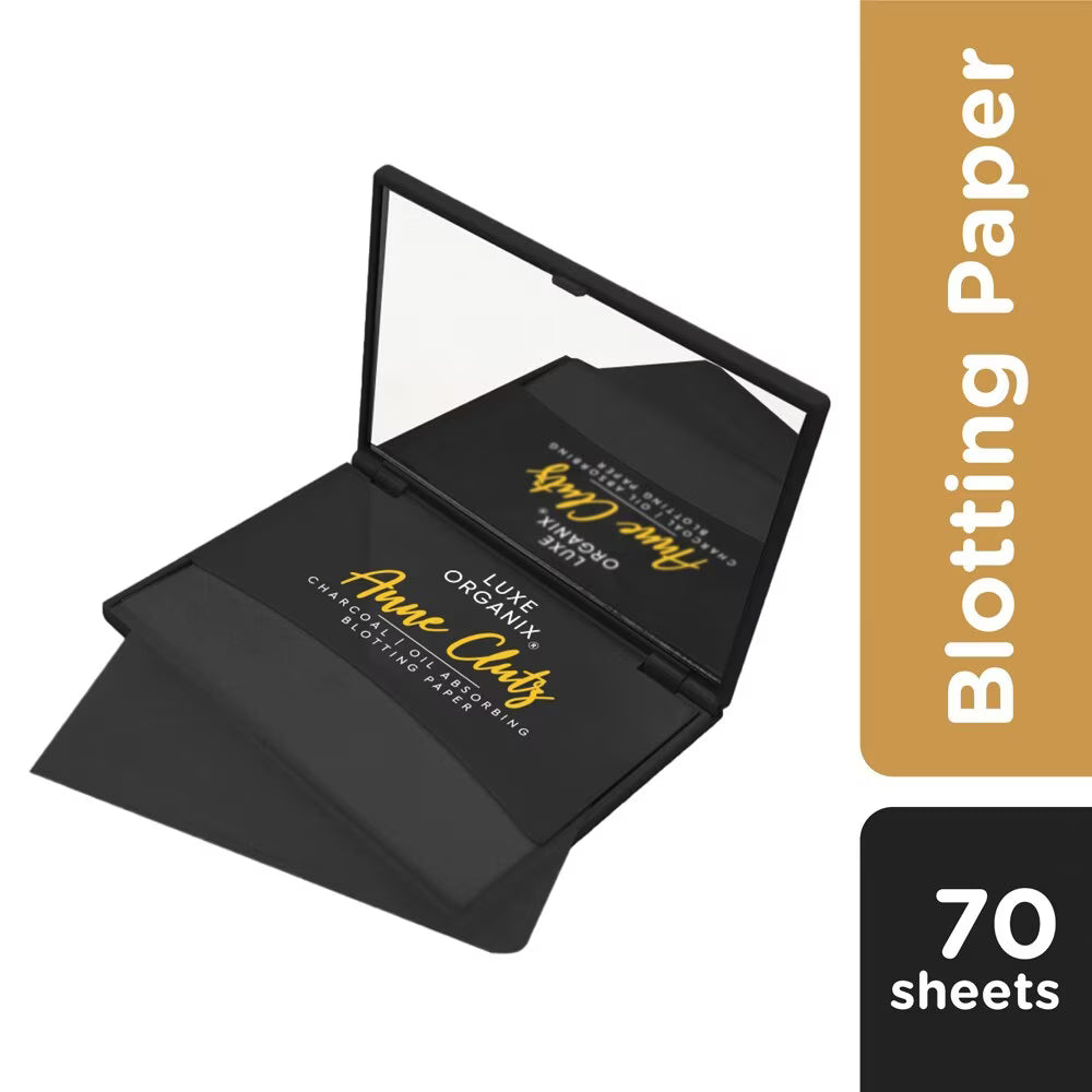 LUXE ORGANIX x Anne Clutz Charcoal | Oil Absorbing Blotting Paper