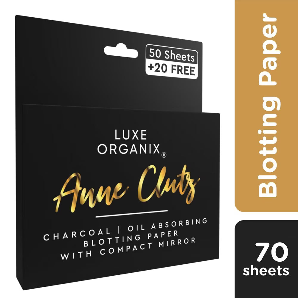 LUXE ORGANIX x Anne Clutz Charcoal | Oil Absorbing Blotting Paper