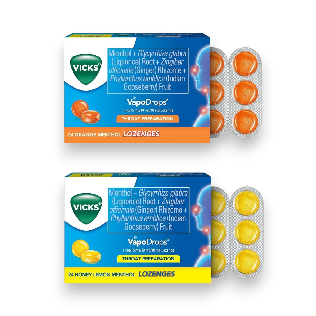 Vicks VapoDrops 24 Orange Menthol Lozenges
