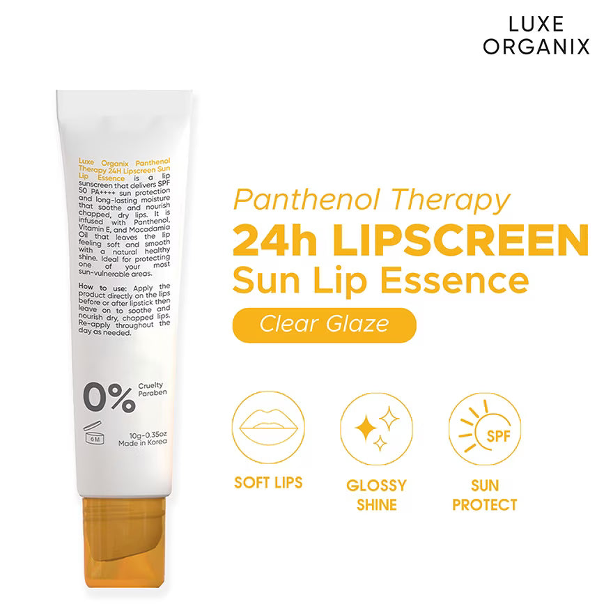 Luxe Organix Panthenol Therapy 24H Lipscreen Sun Lip Essence