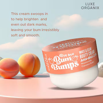 Luxe Organix Bum Bum Cream White & Clear Bye Bye Butt Acne