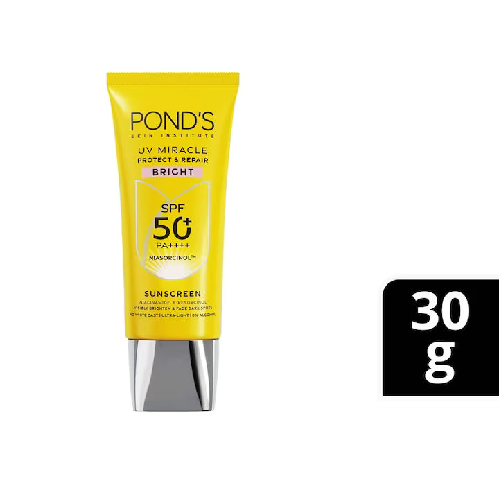 PONDS UV Miracle Bright & Hydrate Sunscreen SPF 50+ PA++++ 30g - Protect & Repair