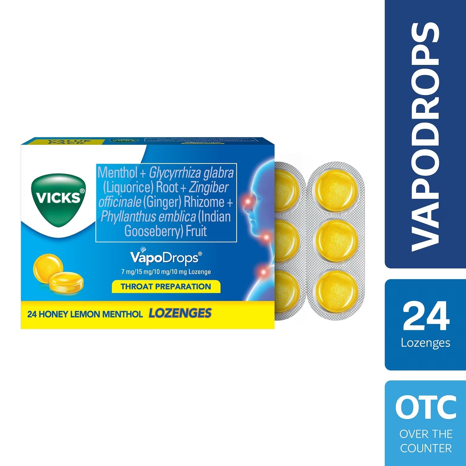 Vicks VapoDrops 24 Orange Menthol Lozenges