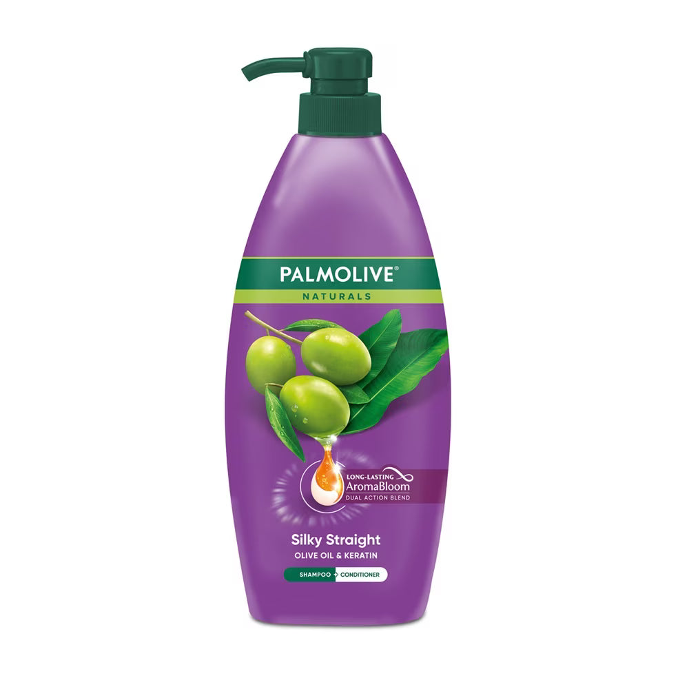 Palmolive  Naturals Silky Straight Shampoo & Conditioner 600ml