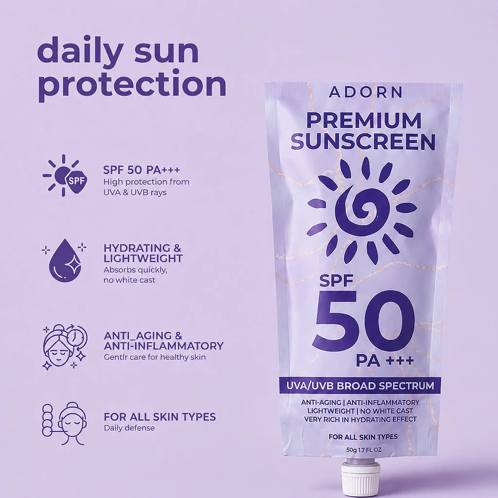 Adorn Premium Sunscreen 50g Sachet