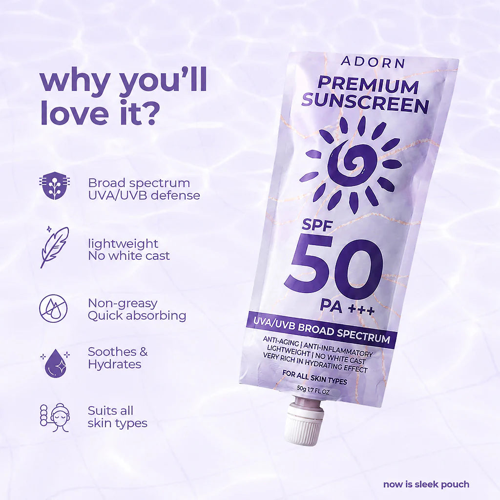 Adorn Premium Sunscreen 50g Sachet